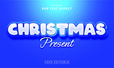 Obraz premium Christmas editable 3d text effect Design