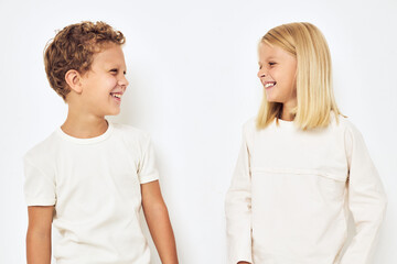 little cheerful cheery friends little cheerful cheery friends isolated background