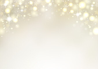 クリスマス イルミネーションのシンプルな風景 ゴールド