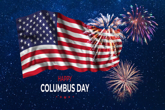 Columbus day greetings card