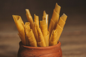 pastille fruit as a substitute for sweets. proper nutrition. diet. tea snack.