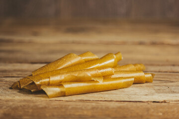 pastille fruit as a substitute for sweets. proper nutrition. diet. tea snack.