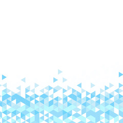 Polygonal blue mosaic background. Abstract low poly vector illustration. Triangular pattern, copy space. Template geometric business design with triangle for poster, banner, card, flyer