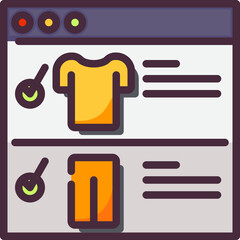 online shop line icon