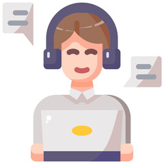 customer service flat icon
