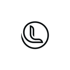 Letter L Luxury Abstract Circle Logo Design