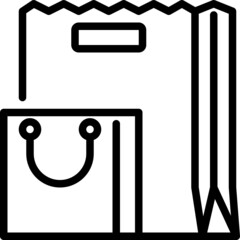 shopping bag line icon