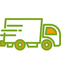 delivery truck one color icon