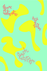abstract background or splash with yellow shapes
