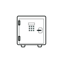 Safe icon. Money deposit sign. Combination lock symbol.