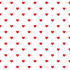 Seamless pattern with heart polka dots.