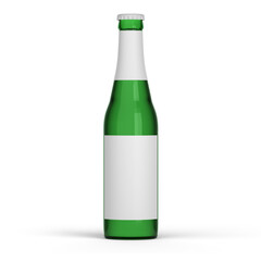 mockup of a beer bottle isolated on white background