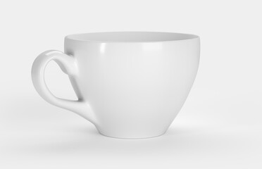 Obraz premium white ceramic cup isolated