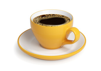 coffee cup with saucer isolated on white