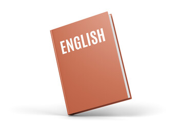 learning english book isolated on white background