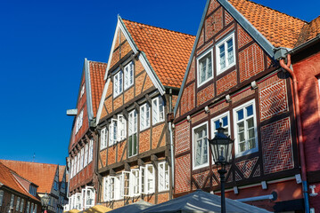 Schöne alte Fachwerkhäuser in Stade