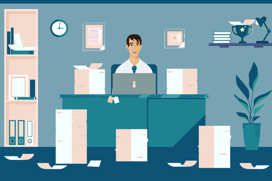 guy in office vector