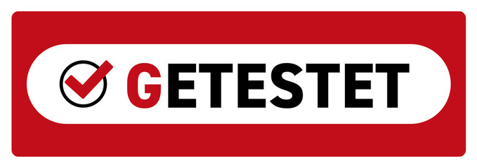 Coronavirus 3G-Regel getestet rot-Sticker 4