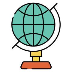 A creative design icon of table globe 