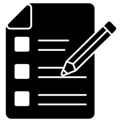 paper with pencil showcasing checklist icon