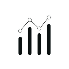 Analytics icon design template vector isolated illustration