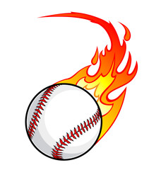 flaming fast baseball