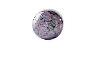 Macro of mineral Corundum Ruby Sapphire on white background