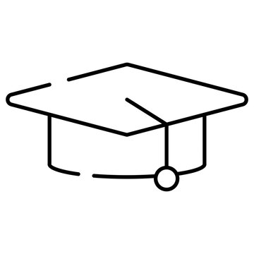 Academic cap icon, vector design of mortarboard