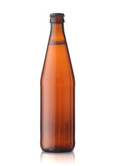 full brown bottle of beer