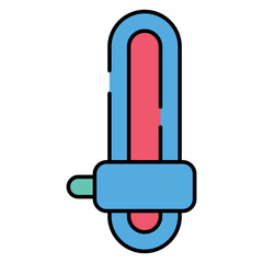 A flat design icon of spark plug