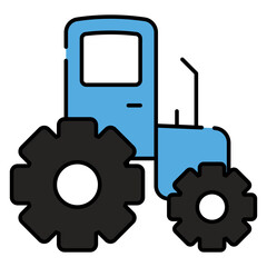 An icon design of tractor, agronomy vehicle