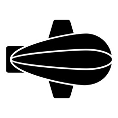 Air ship icon in solid design, zeppelin vector © Vectorslab