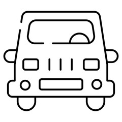 An editable design icon of off road vehicle 

