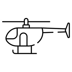 An editable design icon of helicopter

