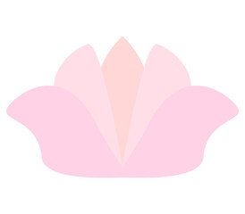 Pink lotus flower Monochrome vector illustration Isolated on white background