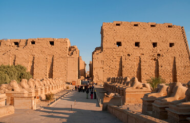 Widder Allee am Karnak Tempel in Luxor Ägypten