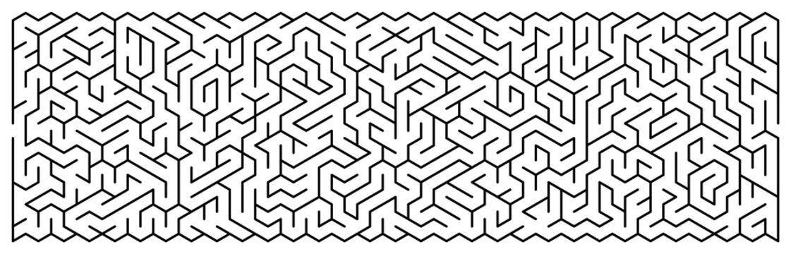 Komplexes Panorama Labyrinth als Spiel oder Hintergrund