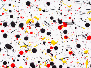 Abstract expression colorful splash background. bright Watercolor background illustration. dripping technique.