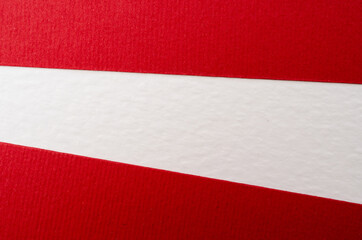 White and red colors paper texture background. Place for text. Three tones. Background for presentation. Bright colors paper element.