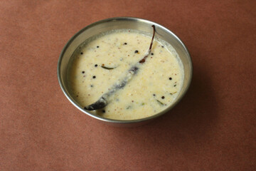 Nariyal chutney in a steel katori