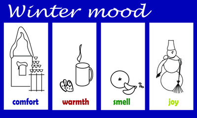 winter mood set color line