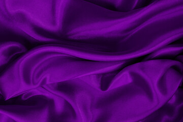 Purple fabric cloth texture for background and design art work, beautiful crumpled pattern of silk or linen.