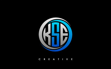 KSE Letter Initial Logo Design Template Vector Illustration