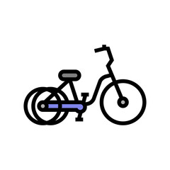 tricycle bicycle type color icon vector. tricycle bicycle type sign. isolated symbol illustration
