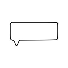 Naklejka premium Outline speech bubble