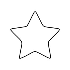 Outline star shape