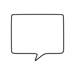 Fototapeta premium Outline speech bubble