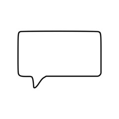 Fototapeta premium Outline speech bubble