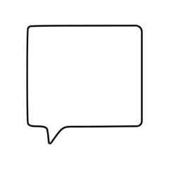 Fototapeta premium Outline speech bubble