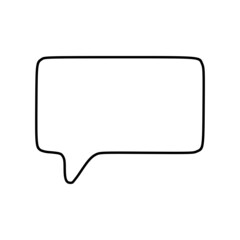 Naklejka premium Outline speech bubble